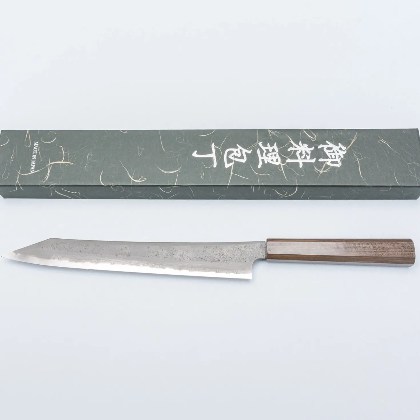 Hatsukokoro Ryusui Aogami 2 Nashiji Damast Bubinga Kiritsuke Sujihiki 27 cm