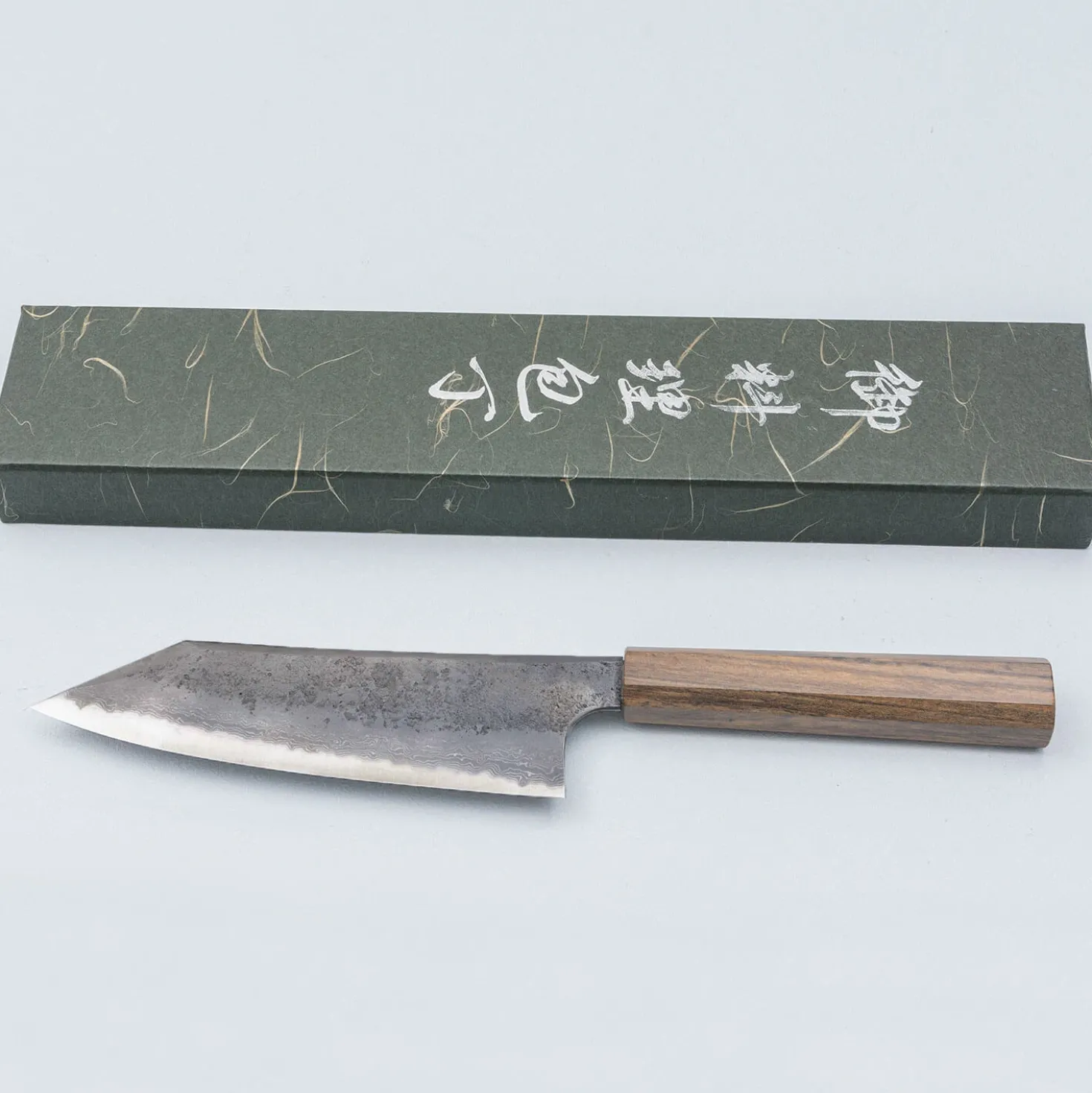 Hatsukokoro Ryusui Aogami 2 Nashiji Damast Bubinga Bunka 17 cm