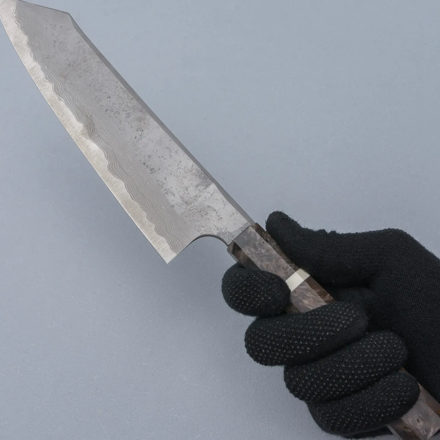 Hatsukokoro Ryusui Aogami 2 Nashiji Damast Birch Kiritsuke 21 cm