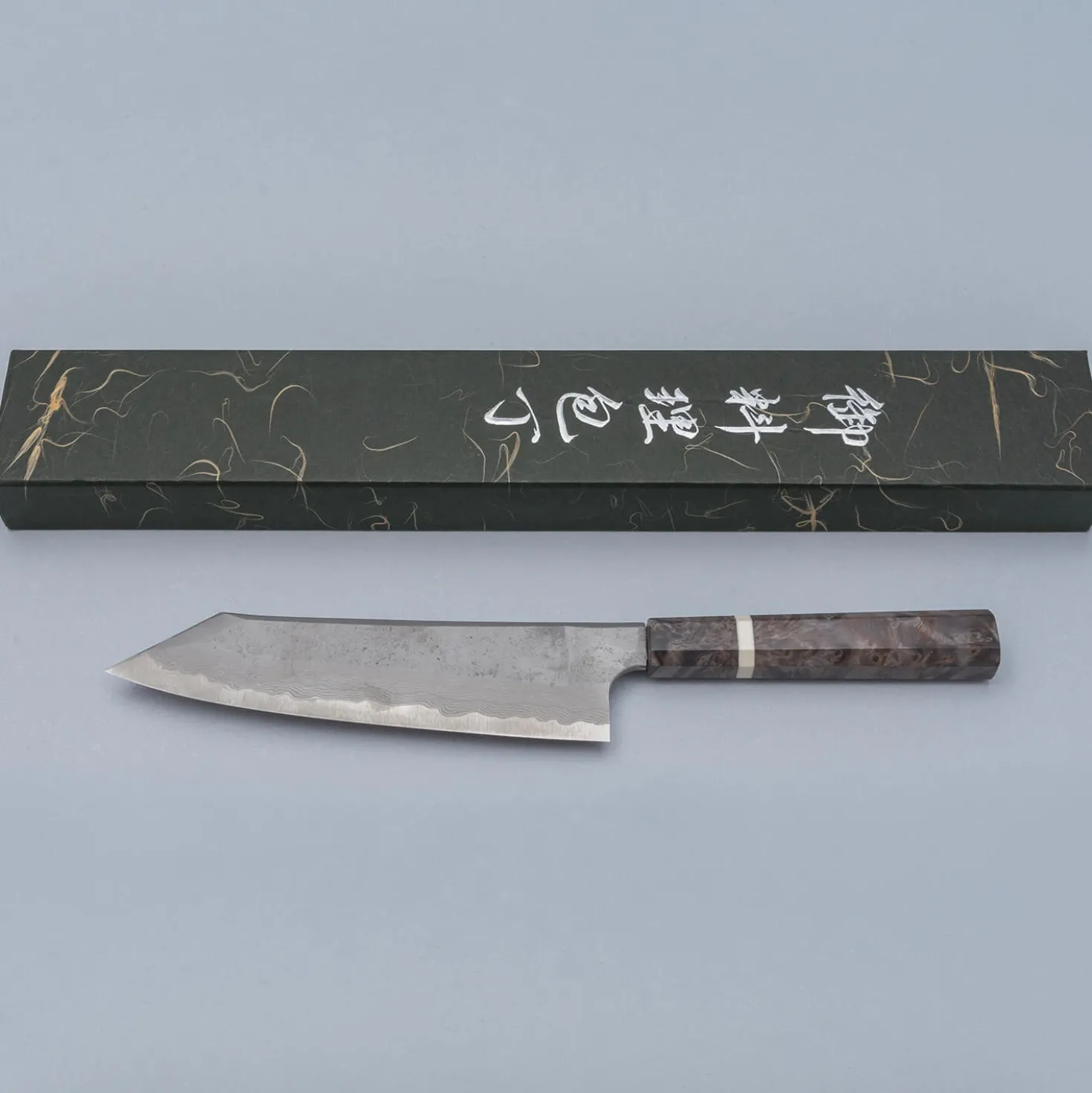 Hatsukokoro Ryusui Aogami 2 Nashiji Damast Birch Kiritsuke 21 cm