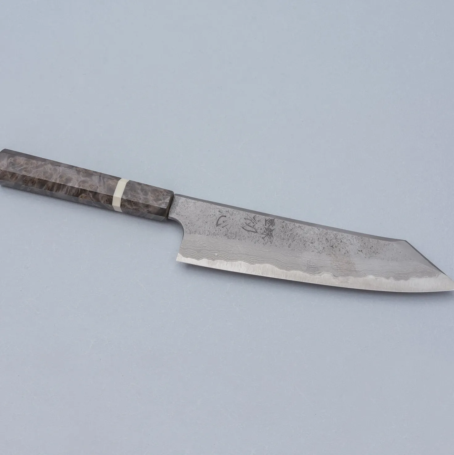 Hatsukokoro Ryusui Aogami 2 Nashiji Damast Birch Kiritsuke 21 cm