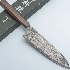 Hatsukokoro Saihyo SG2 Nickel Damast Santoku 18 cm