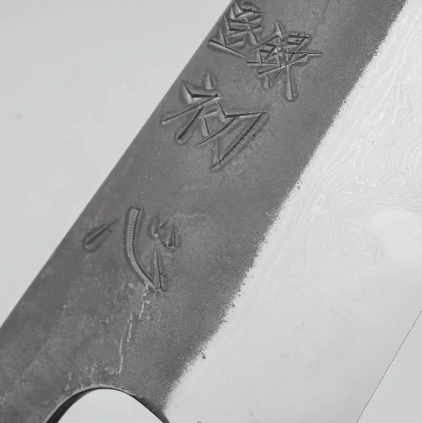 Hatsukokoro Shinkiro Aogami Super Ebony Horn Bunka 17 cm