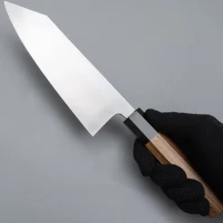 Hatsukokoro Shirasagi Kurouchi Single Bevel Kiritsuke Deba 18 cm