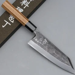 Hatsukokoro Shirasagi Kurouchi Single Bevel Kiritsuke Deba 18 cm