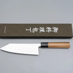 Hatsukokoro Shirasagi Kurouchi Single Bevel Kiritsuke Deba 18 cm