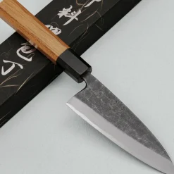 Hatsukokoro Shirasagi Kurouchi Single Bevel Kiritsuke Deba 13.5 cm