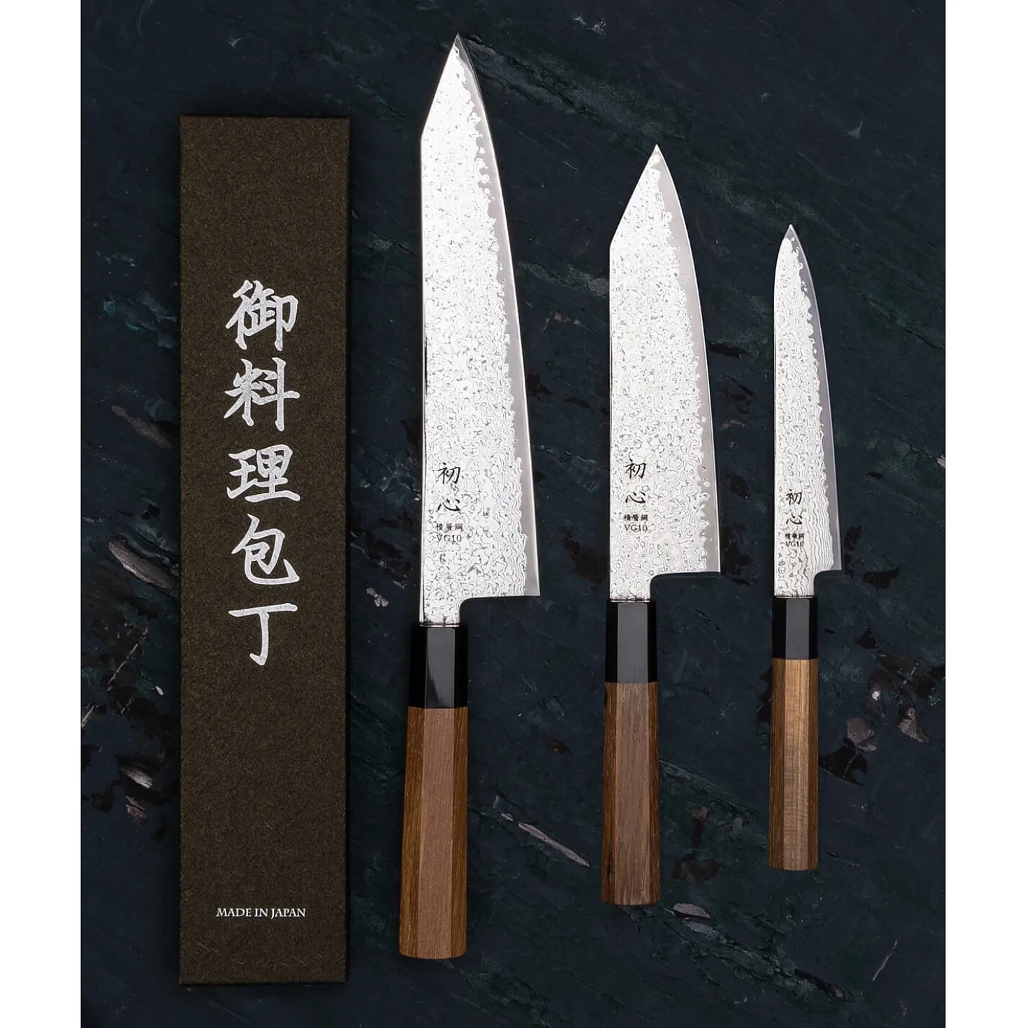 Hatsukokoro Sunaarashi VG10 Damast Kiritsuke Gyuto 21 cm