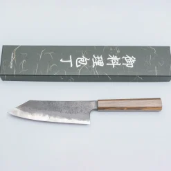 Hatsukokoro x Nigara Aogami 2 Nashiji Damast Bubinga Bunka 18 cm