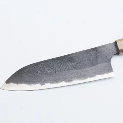 Hatsukokoro x Nigara Aogami 2 Nashiji Damast Bubinga Santoku 18 cm