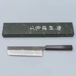 Hatsukokoro x Sanjo handgemaakte VG10 Damast Nakiri 16.5 cm