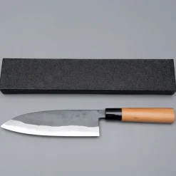 Hinokuni Shirogami Kurouchi Santoku 18 cm