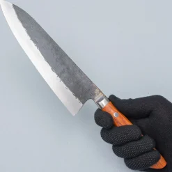 Isamitsu Shirogami #1 Kurouchi Tsuchime Yo Gyuto 21 cm