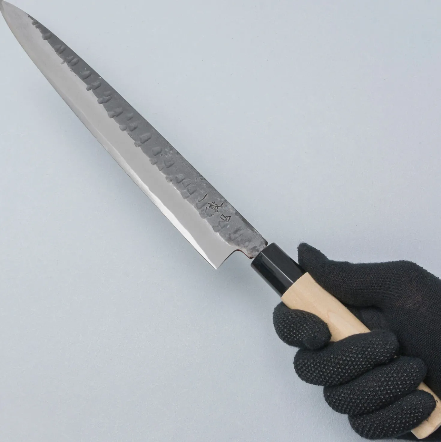 Ittetsu Uraoshi Hand Forged Tsuchime Kurouchi Shiro #2 Yanagiba 30 cm Lefthanded