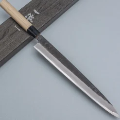 Ittetsu Uraoshi Hand Forged Tsuchime Kurouchi Shiro #2 Yanagiba 27 cm