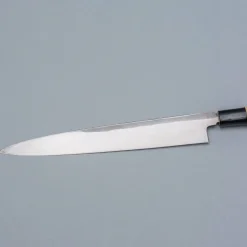 Ittetsu Uraoshi Hand Forged Tsuchime Kurouchi Shiro #2 Yanagiba 24 cm
