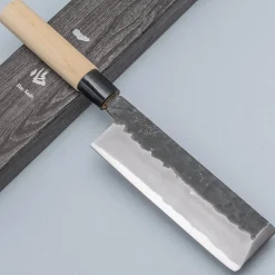 Ittetsu Uraoshi Hand Forged Tsuchime Kurouchi Shiro #2 Usuba 16.5 cm