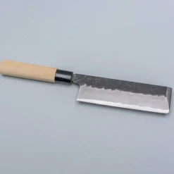 Ittetsu Uraoshi Hand Forged Tsuchime Kurouchi Shiro #2 Usuba 16.5 cm