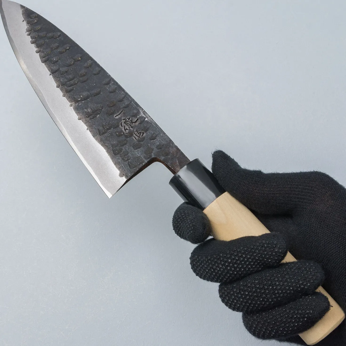 Ittetsu Uraoshi Hand Forged Tsuchime Kurouchi Shiro #2 Deba 18 cm Lefthanded