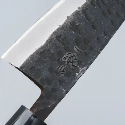 Ittetsu Uraoshi Hand Forged Tsuchime Kurouchi Shiro #2 Deba 18 cm Lefthanded