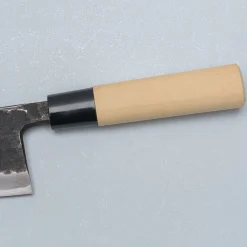 Ittetsu Uraoshi Hand Forged Tsuchime Kurouchi Shiro #2 Deba 18 cm Lefthanded