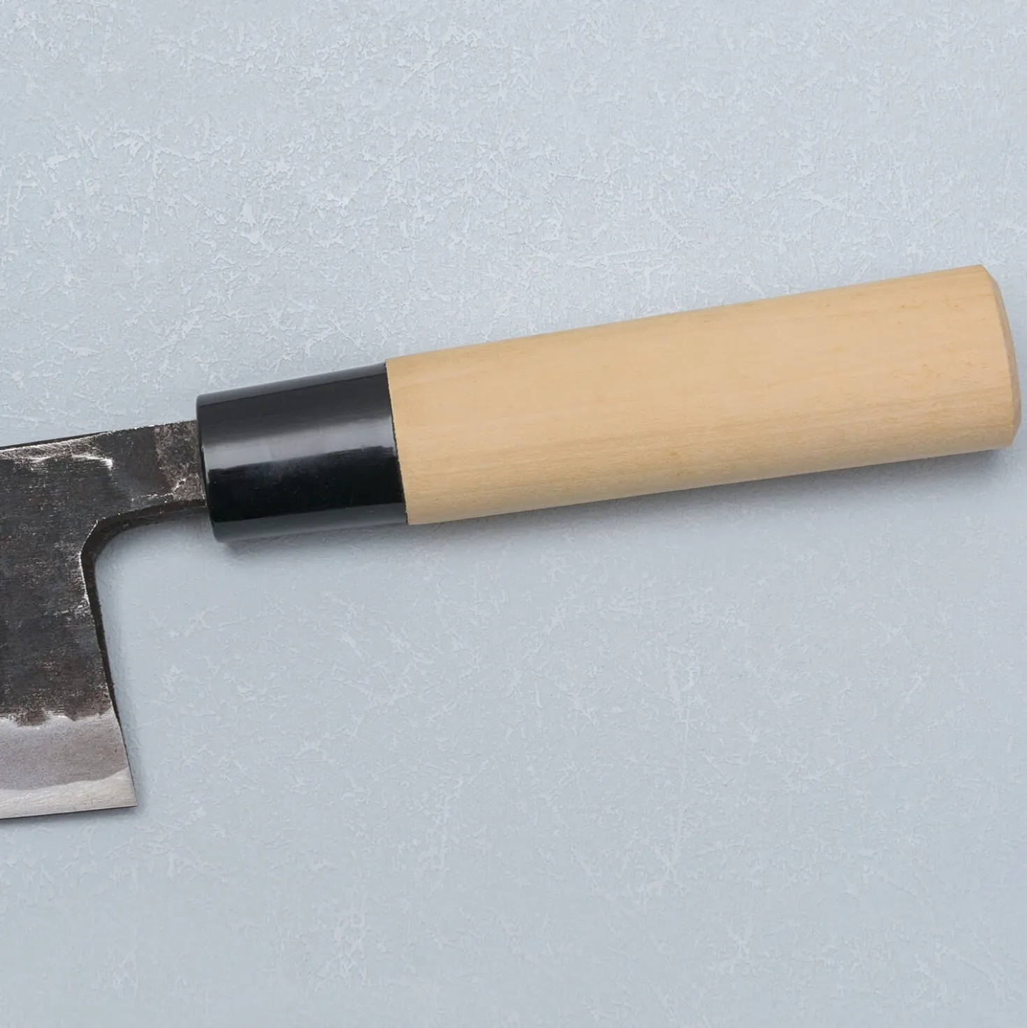 Ittetsu Uraoshi Hand Forged Tsuchime Kurouchi Shiro #2 Deba 16.5 cm Lefthanded