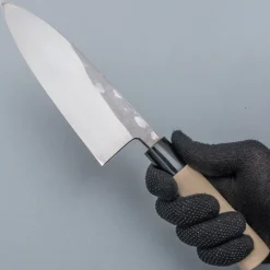 Ittetsu Uraoshi Hand Forged Tsuchime Kurouchi Shiro #2 Deba 16.5 cm