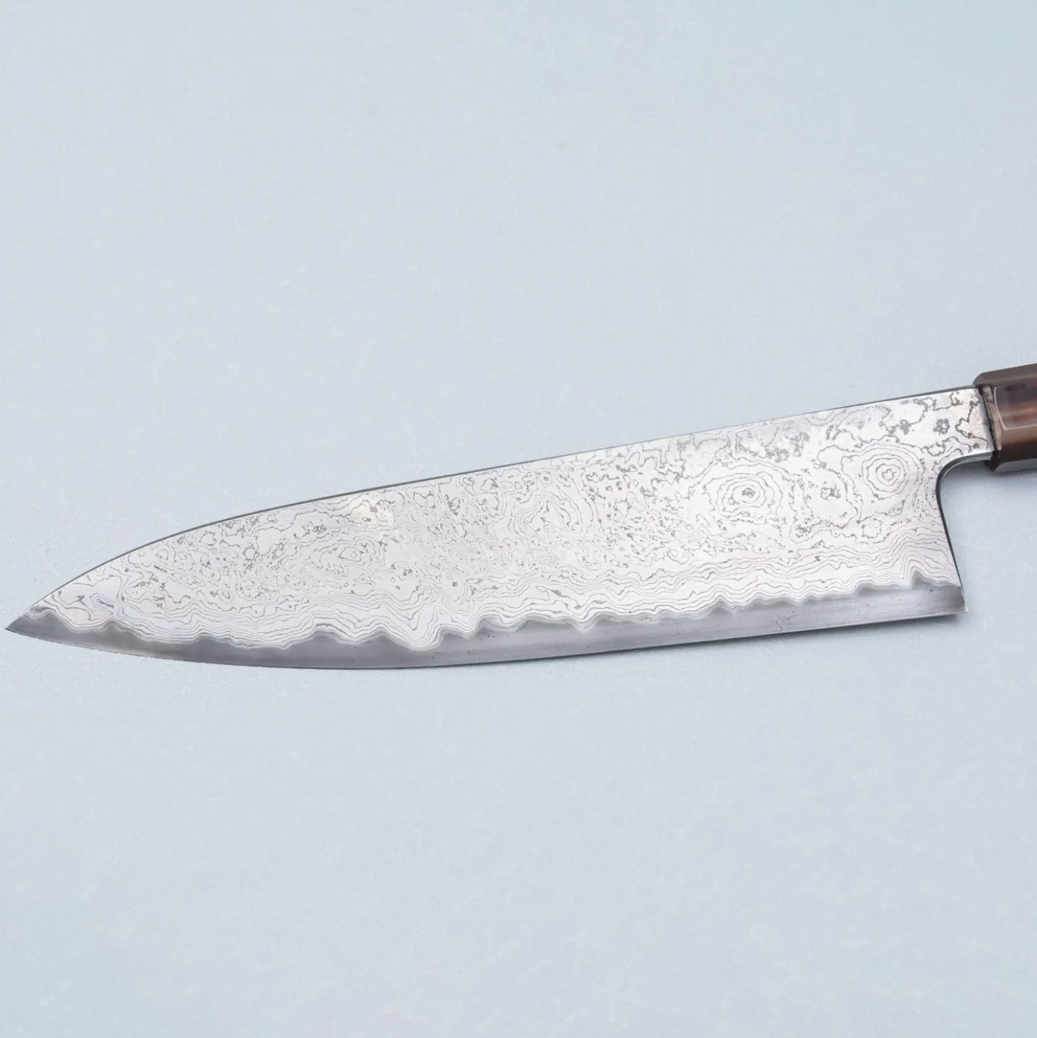 JNS Kokorozashi Tanaka Shirogami 1 Damast Kurozoma Gyuto 22.5 cm