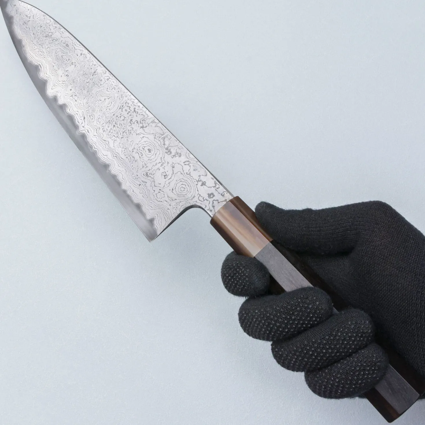 JNS Kokorozashi Tanaka Shirogami 1 Damast Kurozoma Gyuto 22.5 cm