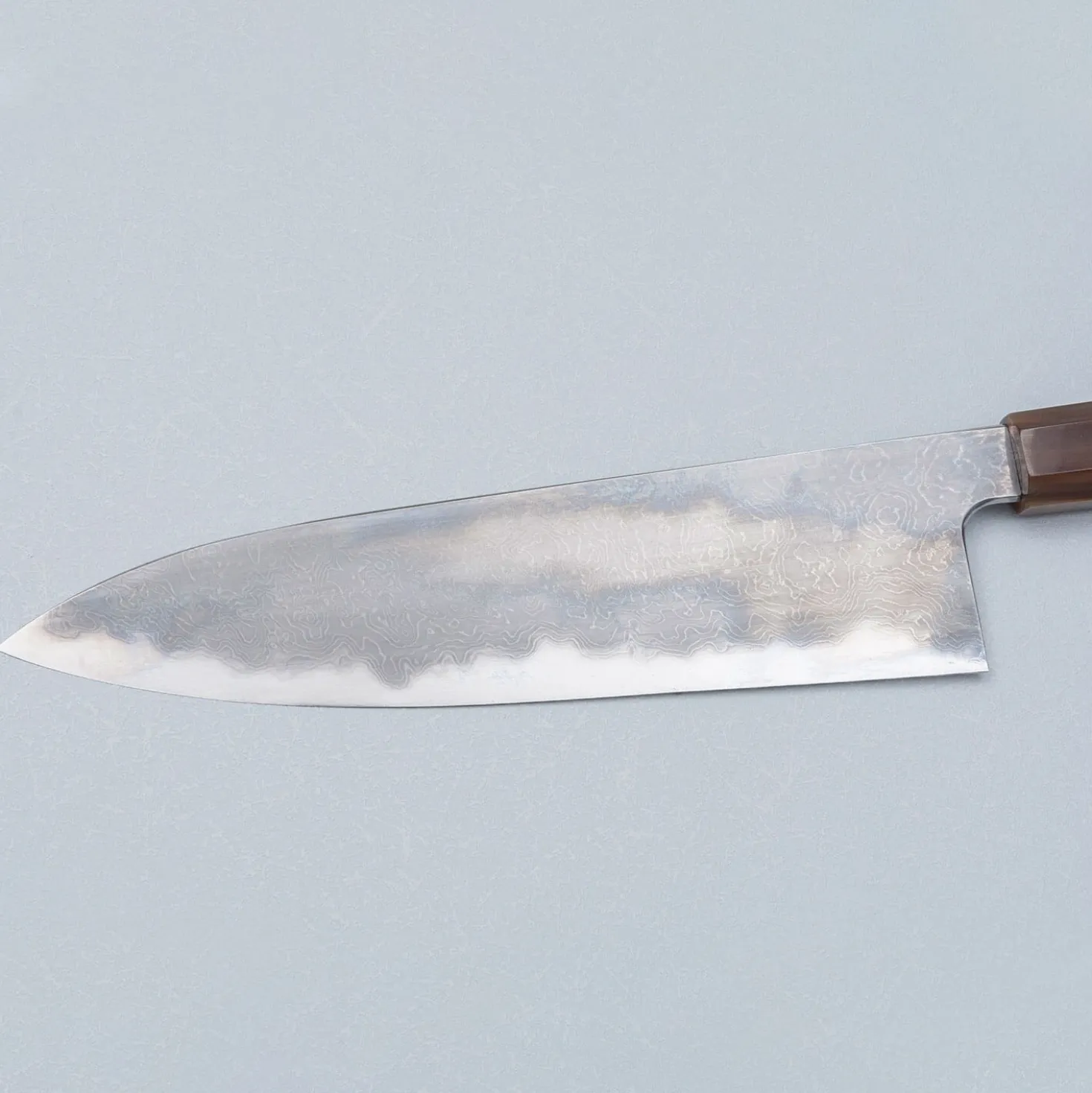 JNS Kokorozashi Tanaka Shirogami 1 Damast Kasumi Gyuto 23 cm