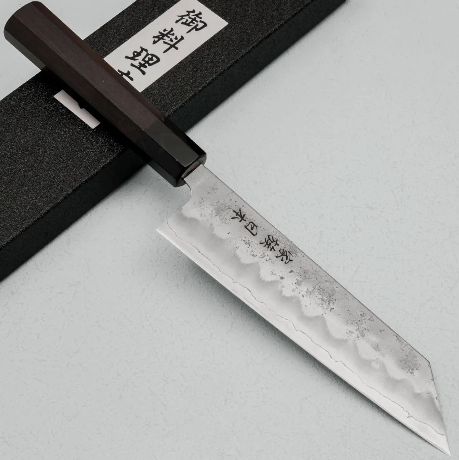 Kazoku Ginsan Nashiji Ebony Black Bunka 17 cm