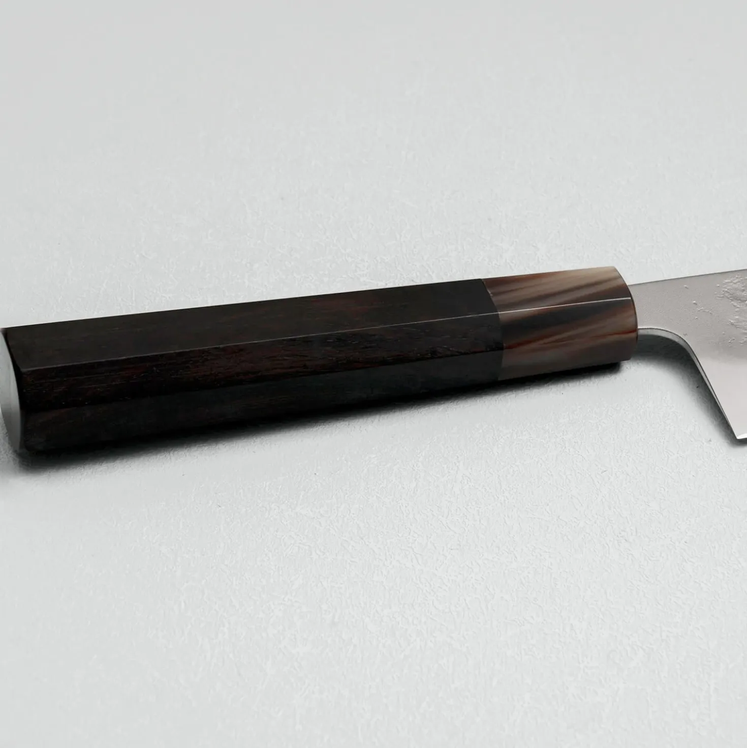 Kazoku Ginsan Nashiji Ebony Santoku 17 cm