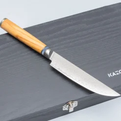 Kazoku Ketsugo Steakmes 12 cm + Lederen Hoes
