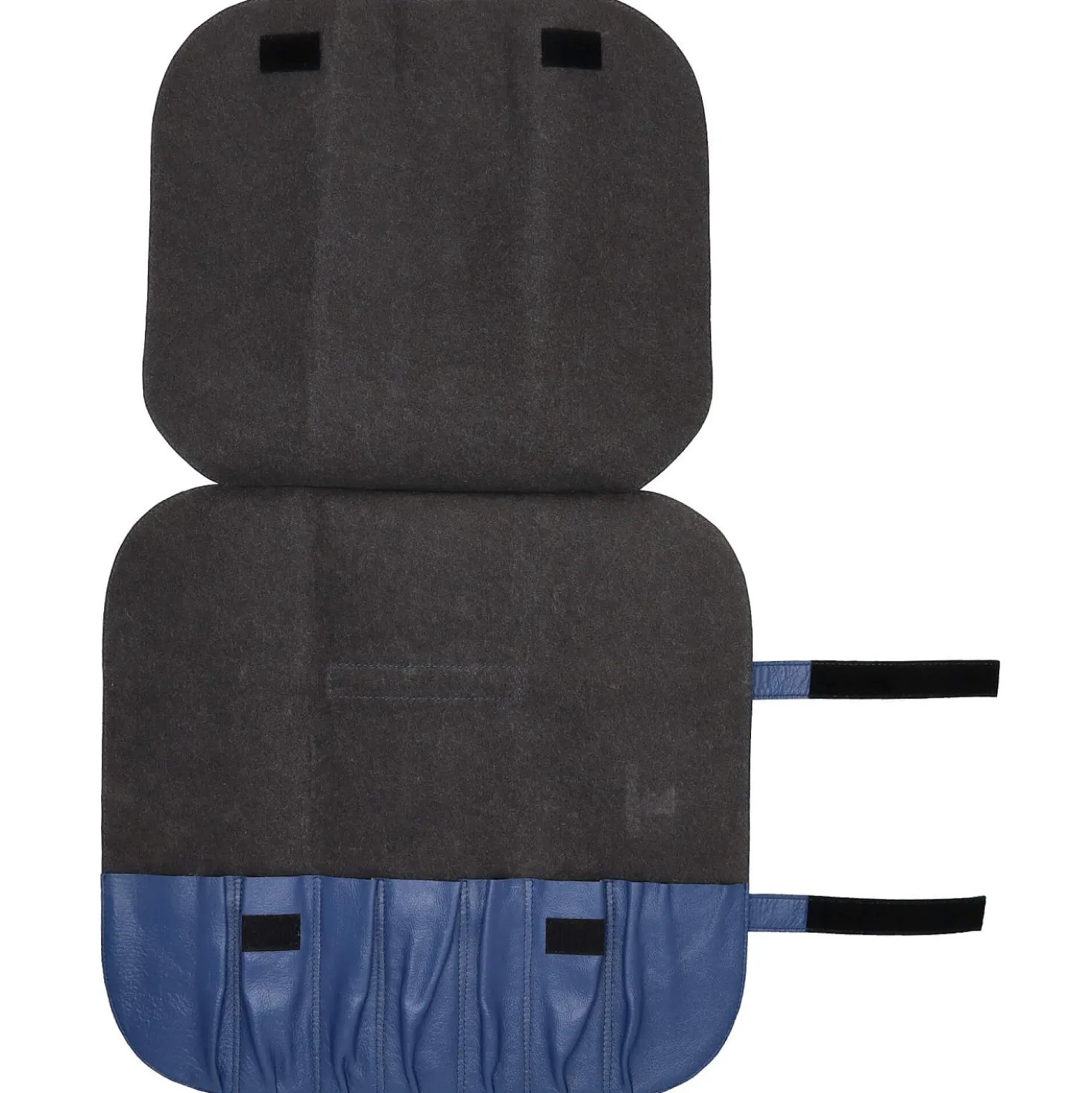 Kazoku Leren Messenmap Blauw 7 vaks