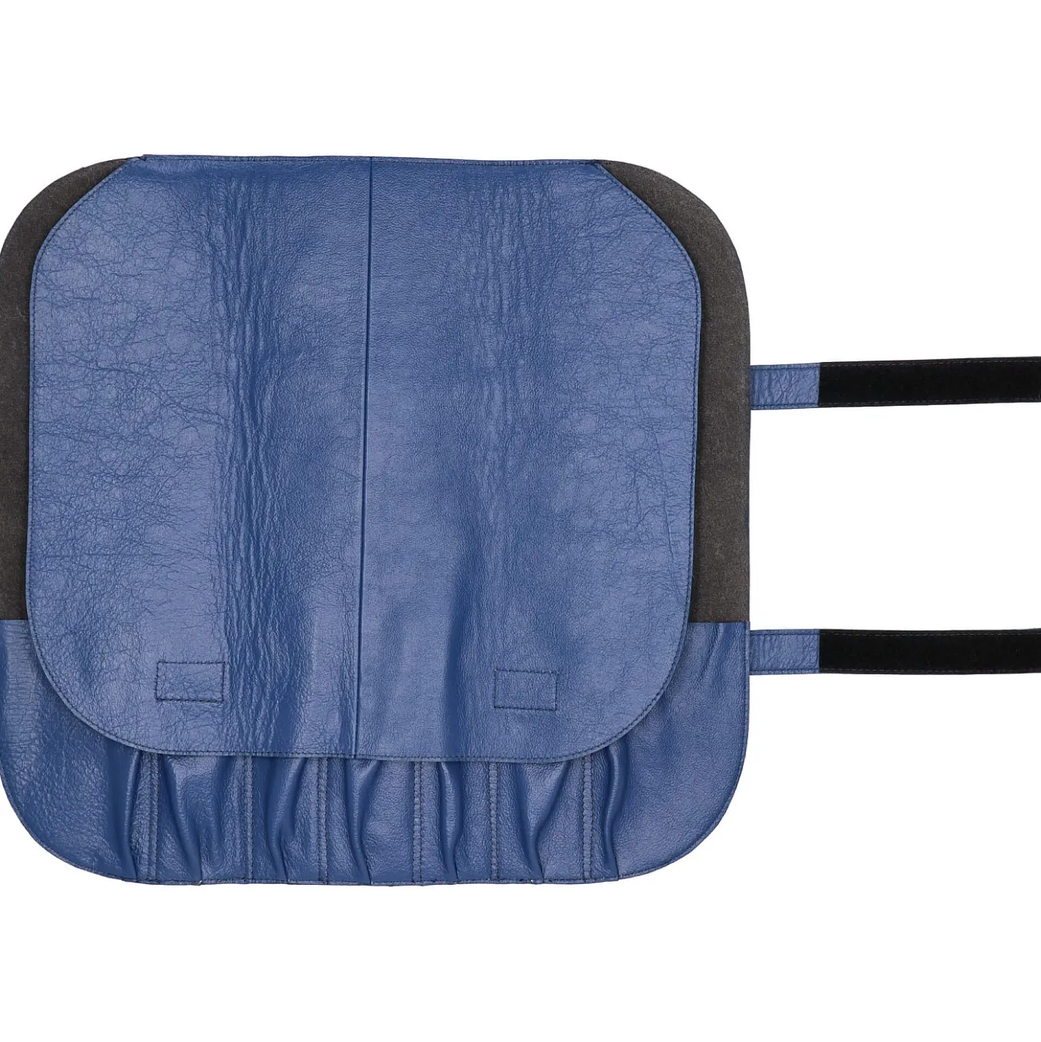 Kazoku Leren Messenmap Blauw 7 vaks