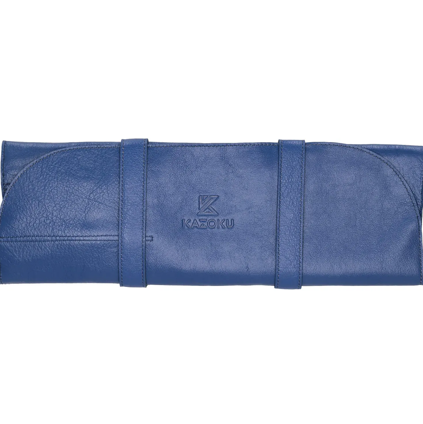Kazoku Leren Messenmap Blauw 7 vaks