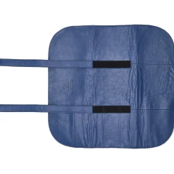 Kazoku Leren Messenmap Blauw 7 vaks