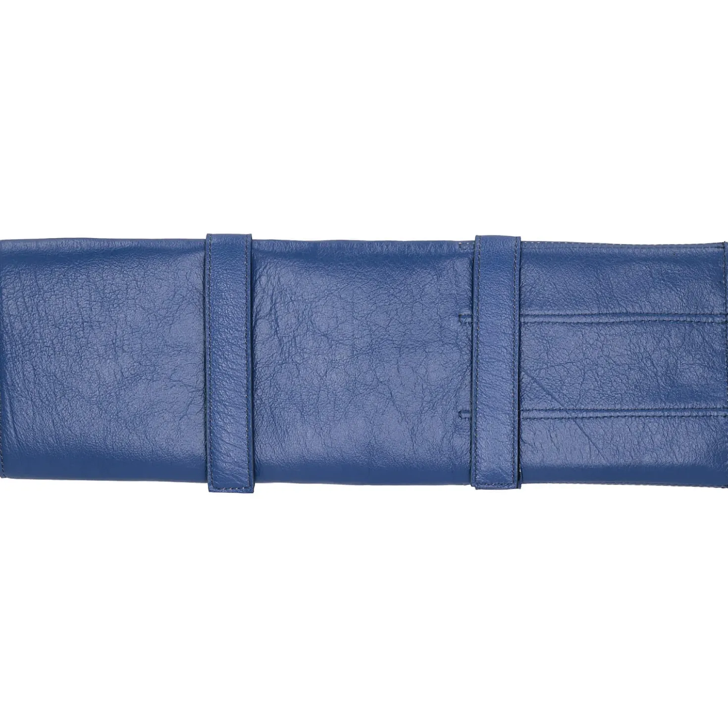 Kazoku Leren Messenmap Blauw 7 vaks