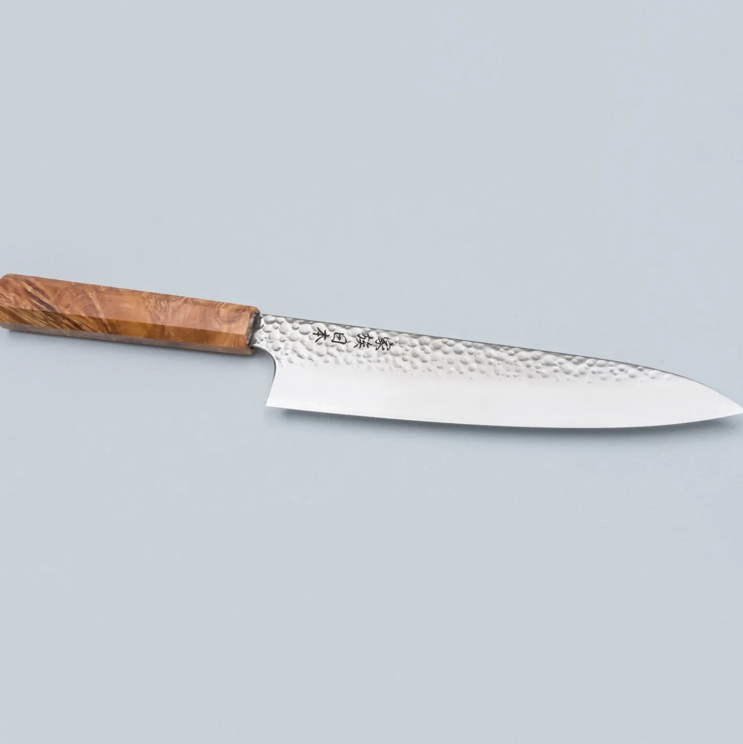 Kazoku Uteki Burlwood Yellow Gyuto 21 cm