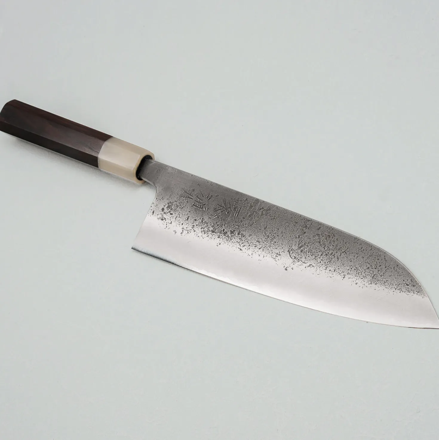 Kazoku x Wakui Kurouchi Shirogami #2 Santoku 18 cm