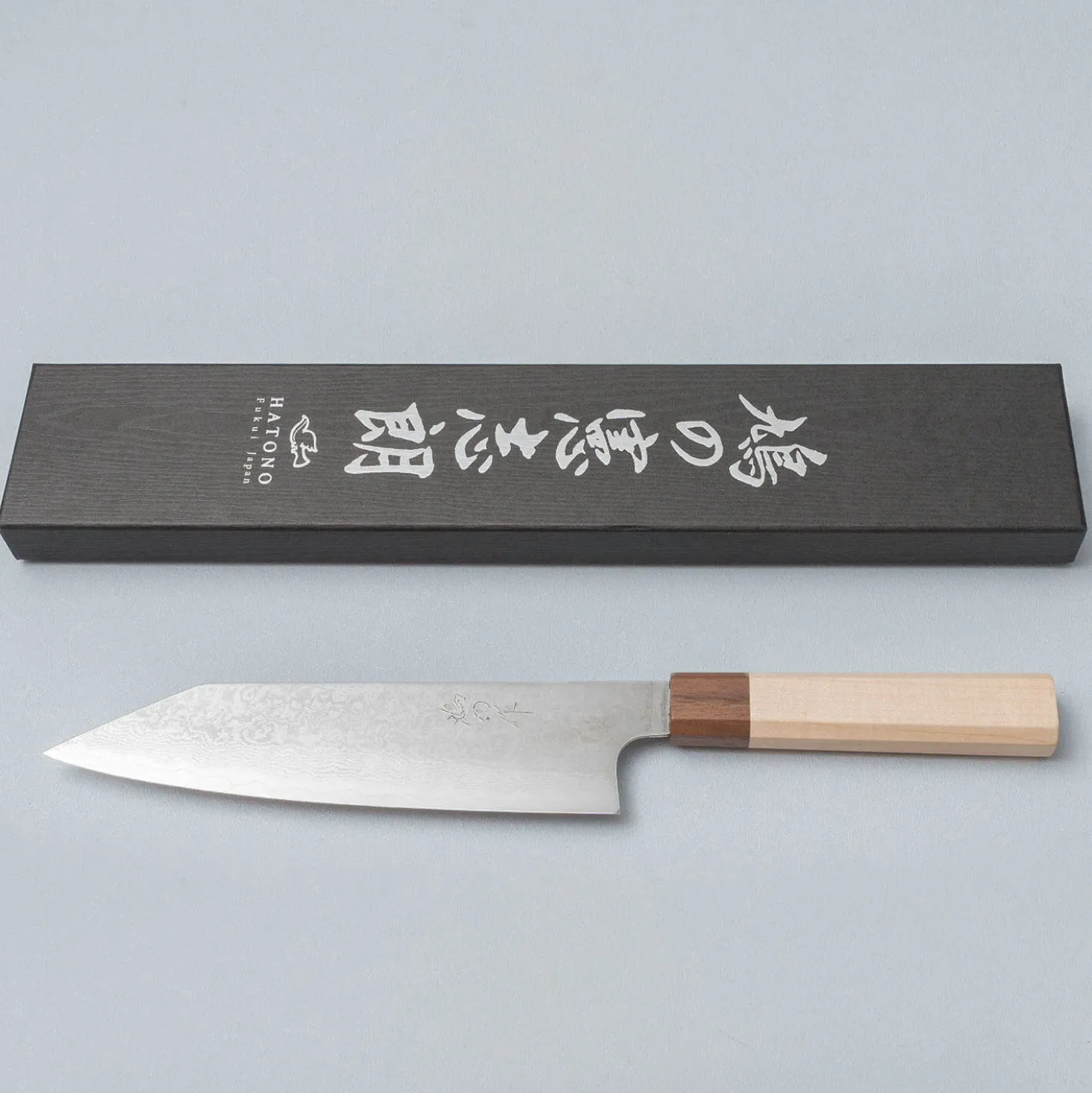 Kenshiro Hatono Ginsan Damast Maple Kiritsuke 21 cm