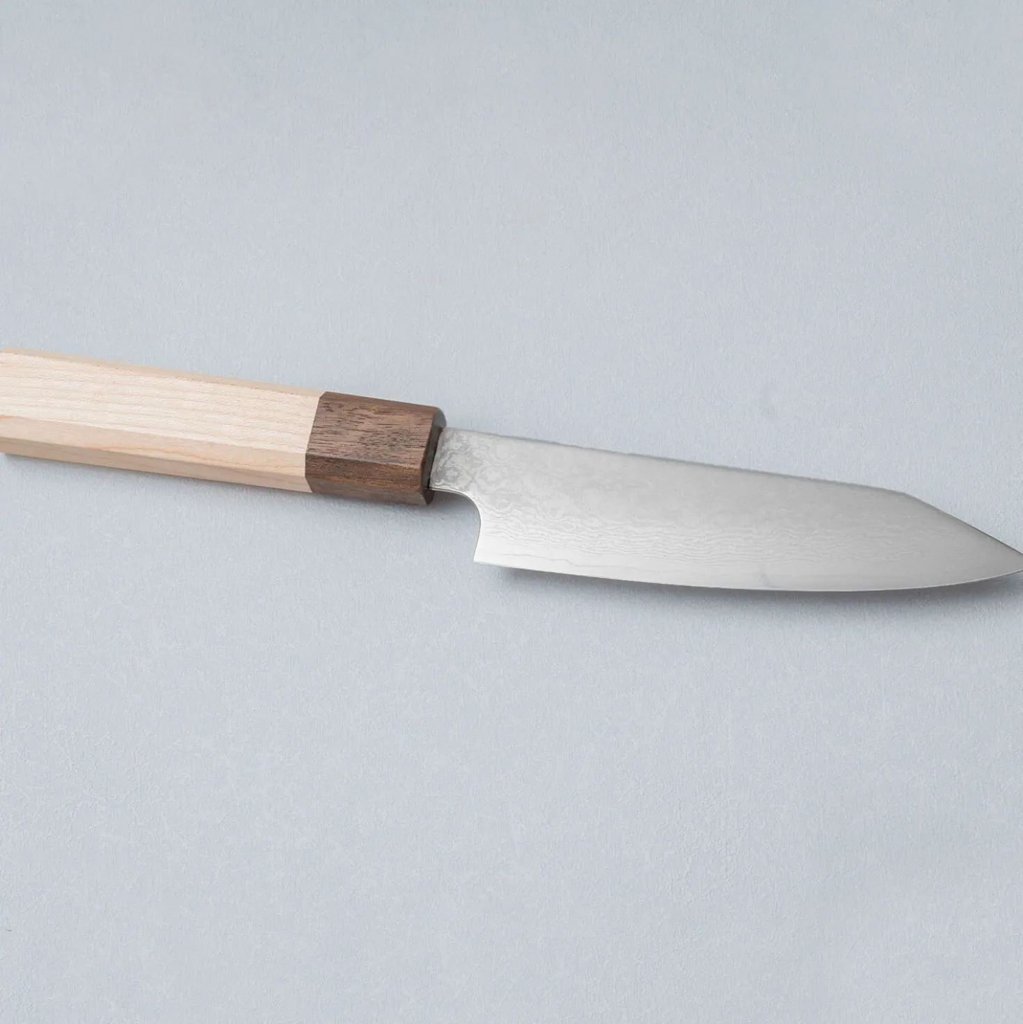 Kenshiro Hatono Ginsan Damast Maple Kiritsuke Petty 13.5 cm