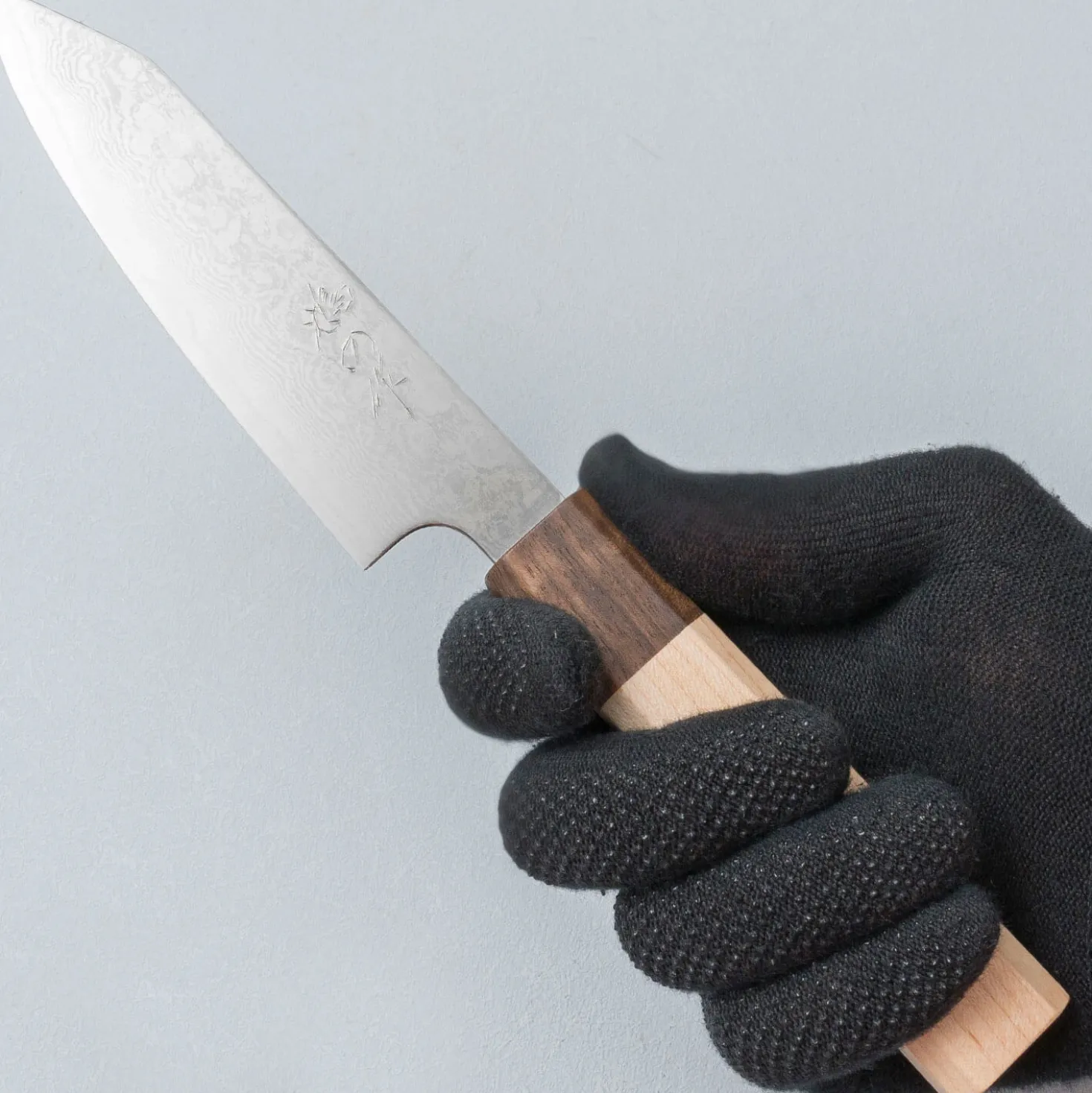 Kenshiro Hatono Ginsan Damast Maple Kiritsuke Petty 13.5 cm