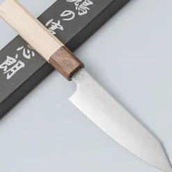 Kenshiro Hatono Ginsan Damast Maple Kiritsuke Petty 13.5 cm