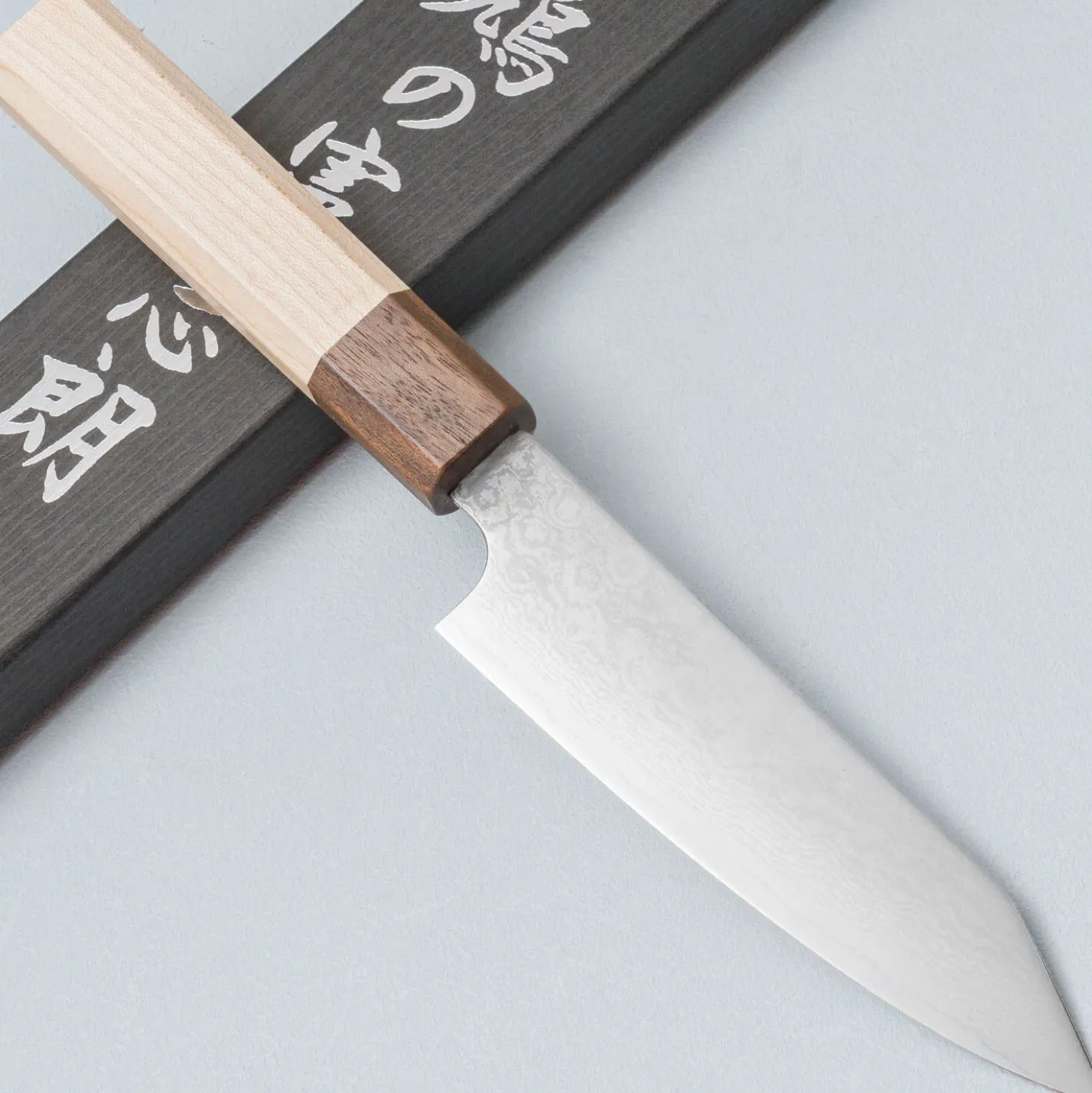 Kenshiro Hatono Ginsan Damast Maple Kiritsuke Petty 13.5 cm
