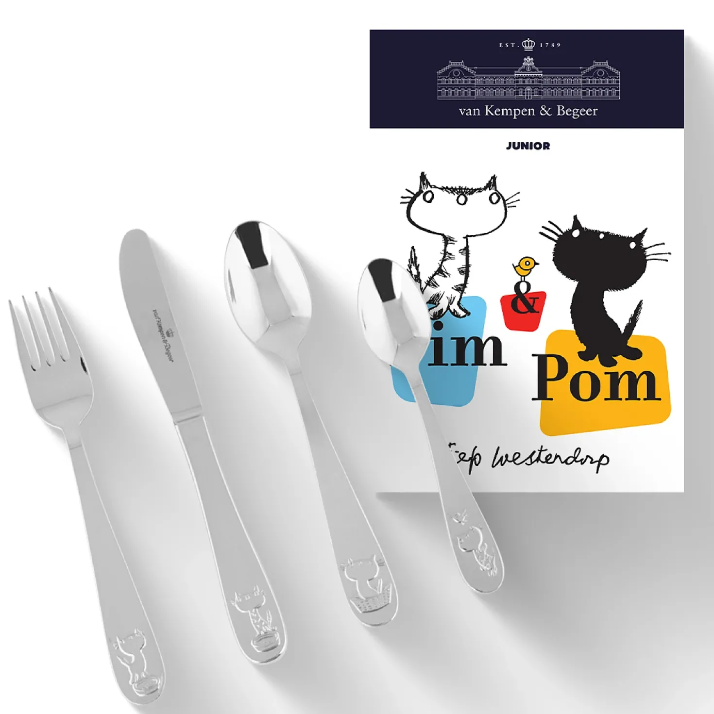 Kinderbestek Kempen en Begeer Pim & Pom