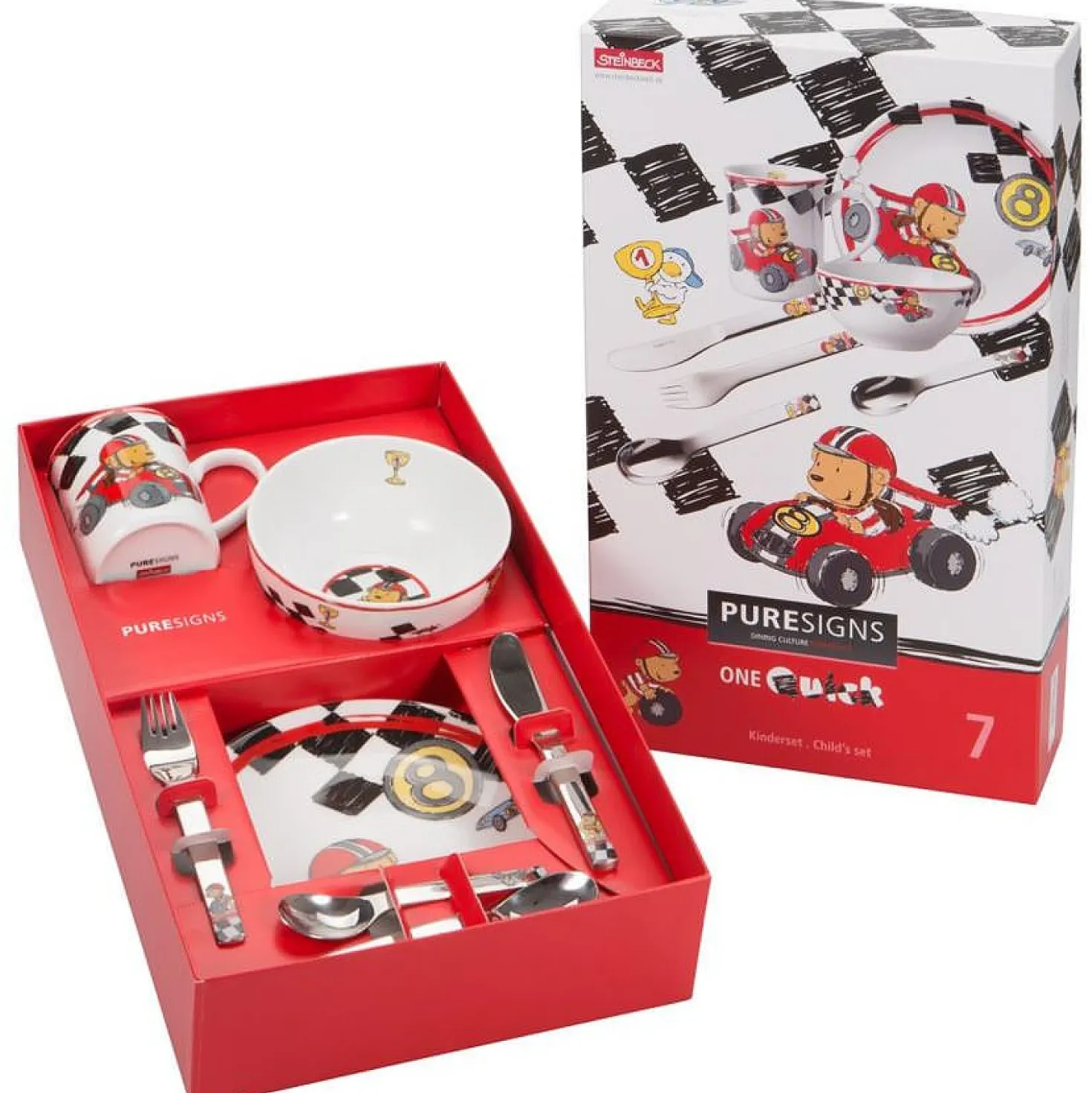 Kinderbestek One Quick Racing 7-delig