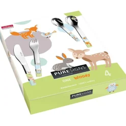Kinderbestek One Woody 4-delig