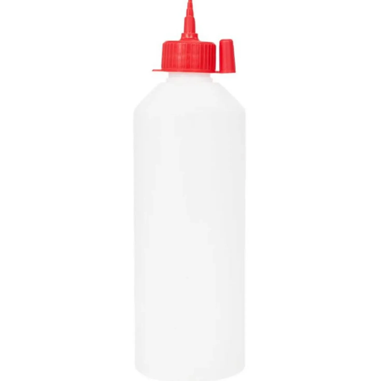Knijp/Spuitfles Wit Met Rode Afsluitdopje 500ml