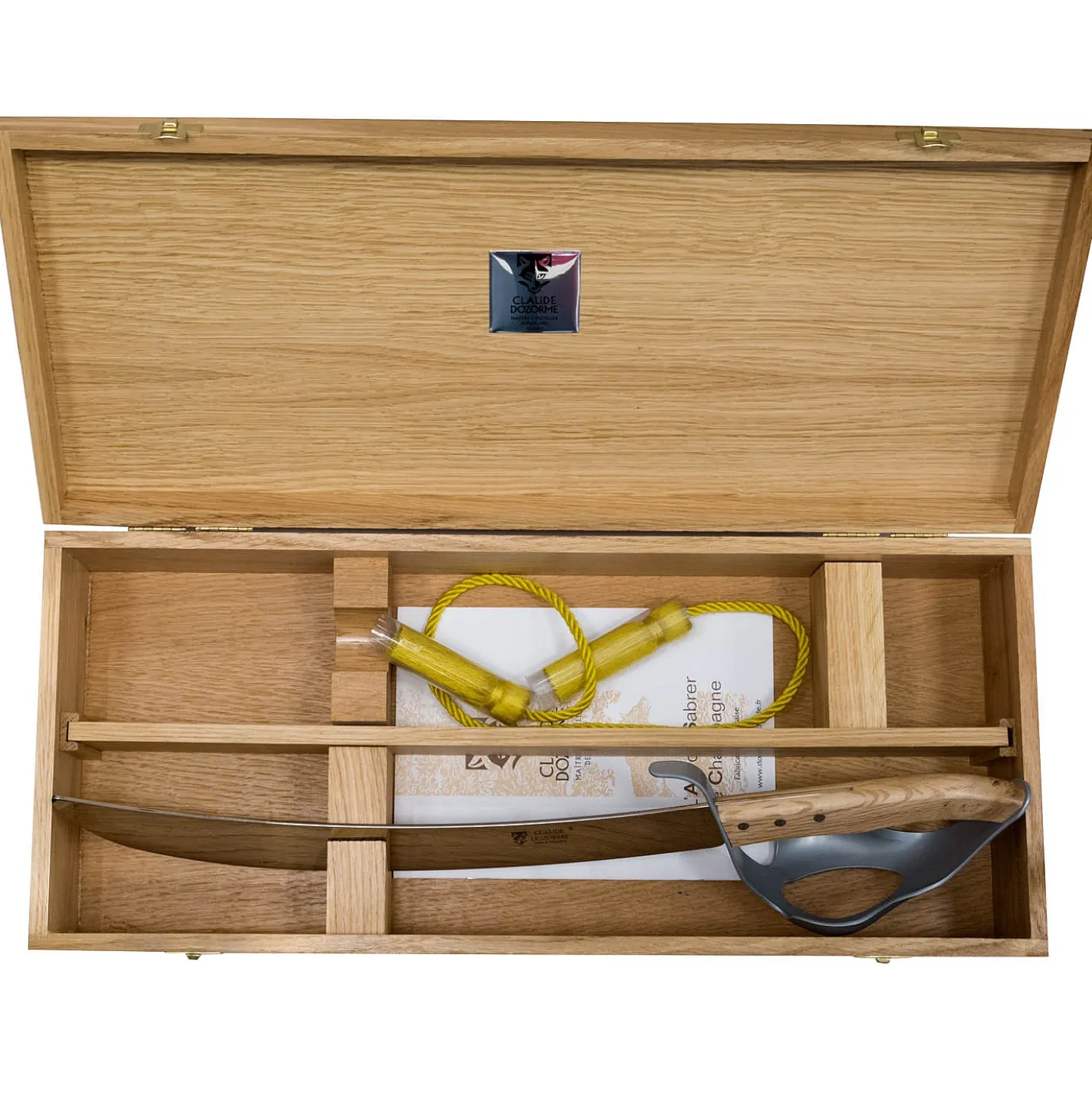 Laguiole Champagnesabel Eikenhout + Champagne Kist